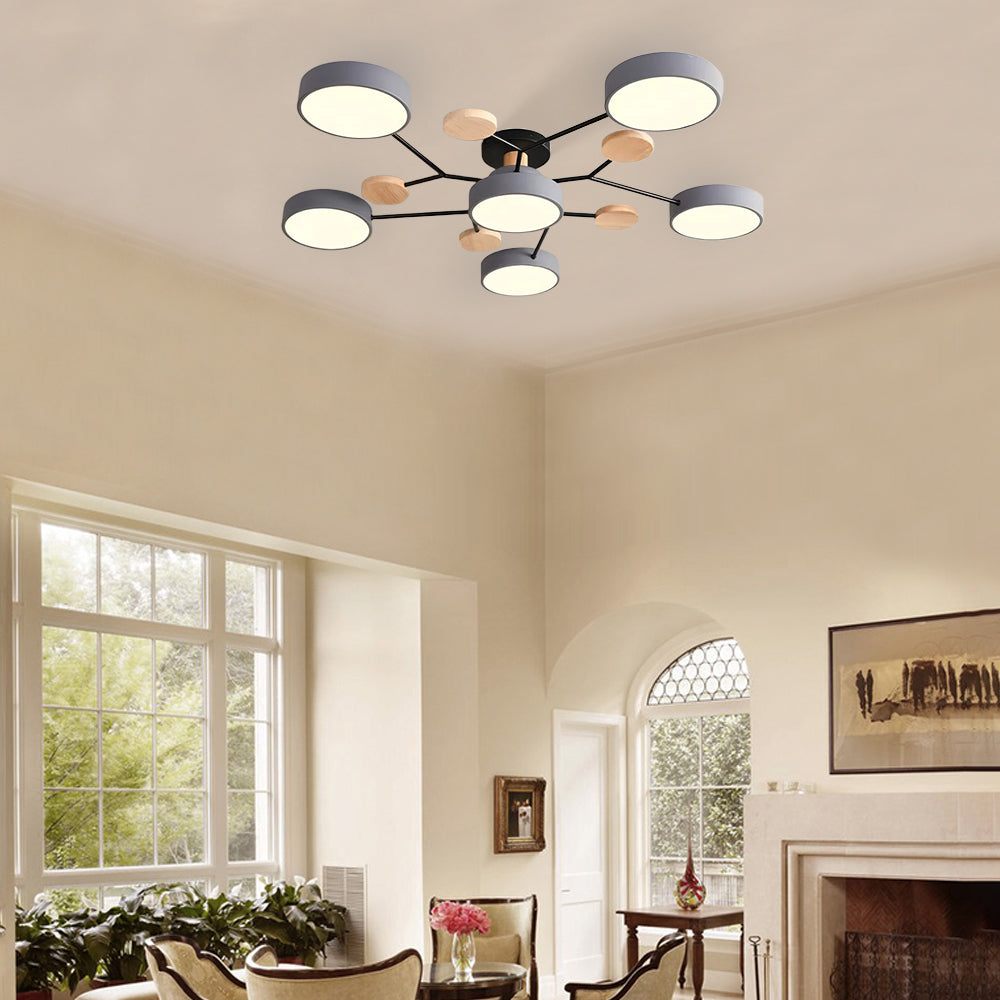 Ronde LED Plafondlamp Modern Woonkamer Lamp Dimbaar