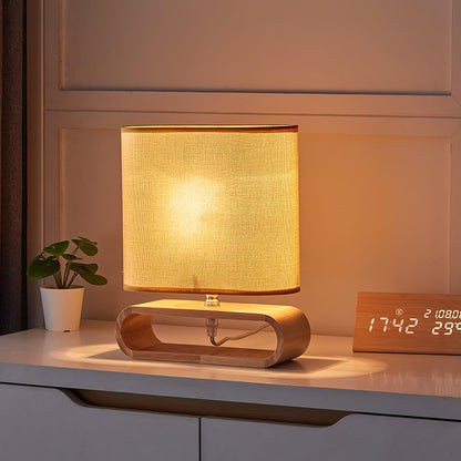 Houten Tafellamp Modern Design met Elegant Kap