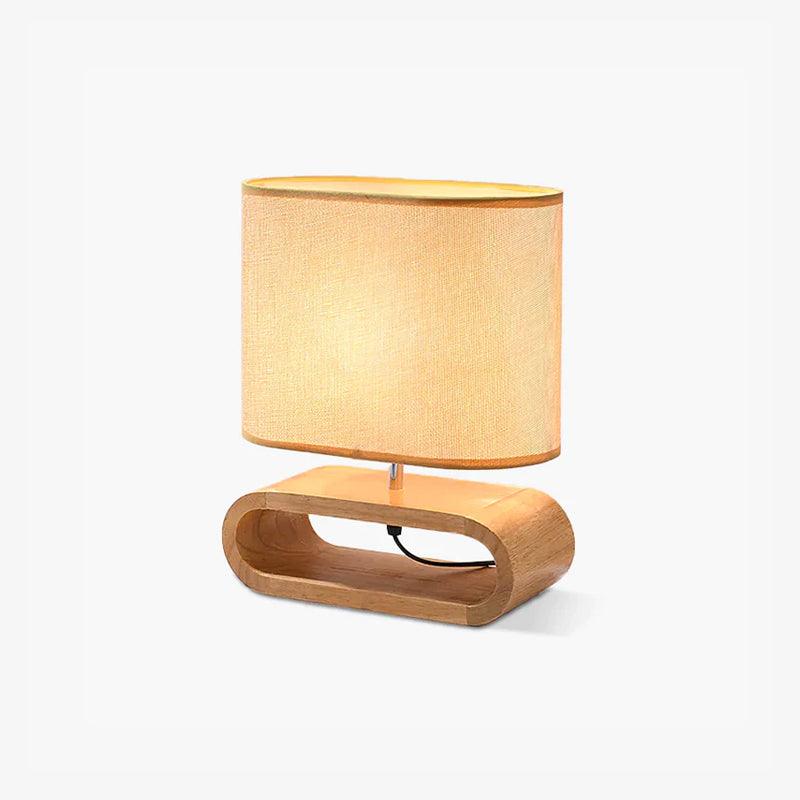 Houten Tafellamp Modern Design met Elegant Kap - Velinix