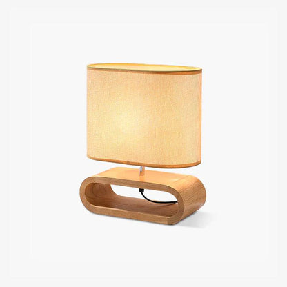 Houten Tafellamp Modern Design met Elegant Kap - Velinix