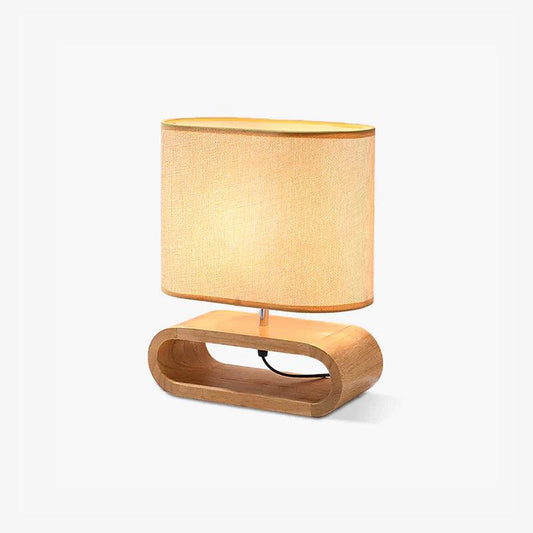 Houten Tafellamp Modern Design met Elegant Kap - Velinix