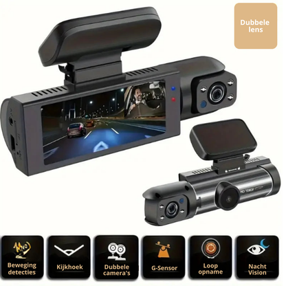 Dual Camera Dashcam met Ongeëvenaarde Wegbescherming