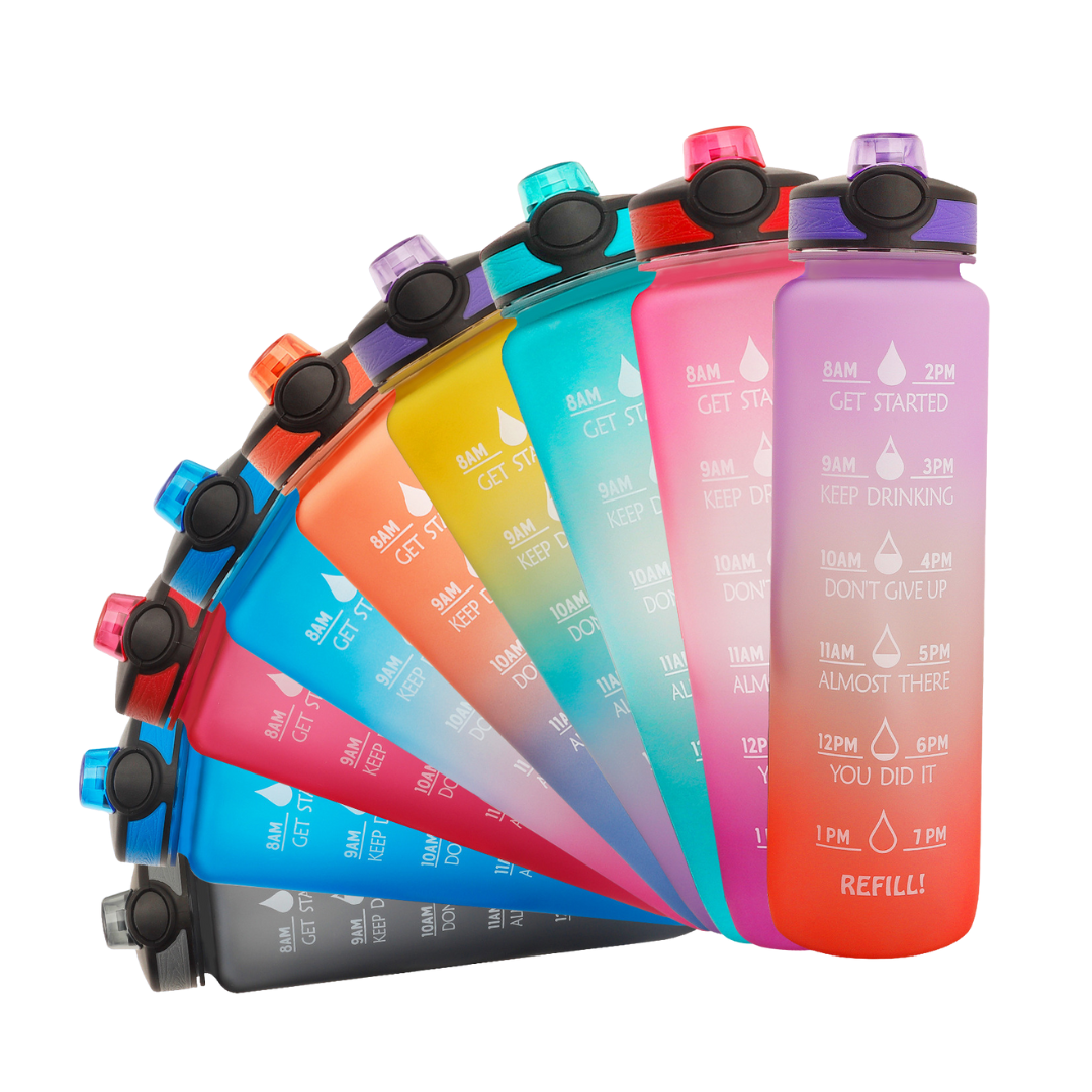 Waterfles met Tijdmarkeringen en Meetlijnen
