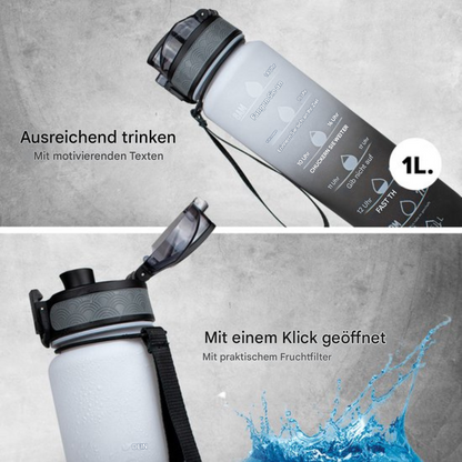 Waterfles met Tijdmarkeringen en Meetlijnen