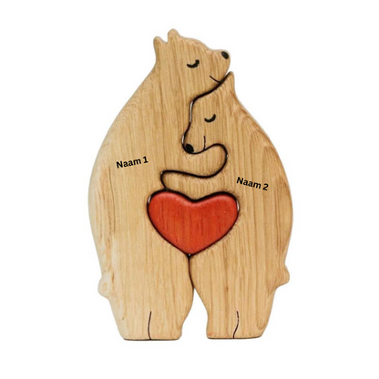 Houten Beerfamilie Decoratie Persoonlijk en Uniek