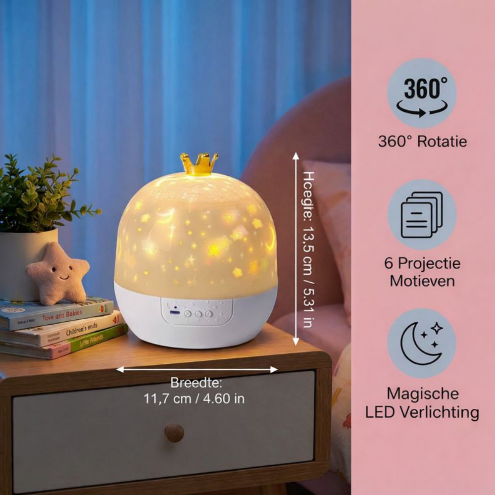 Kinderkamer Nachtlamp Sterrenhemel Projector LED Slaaplicht