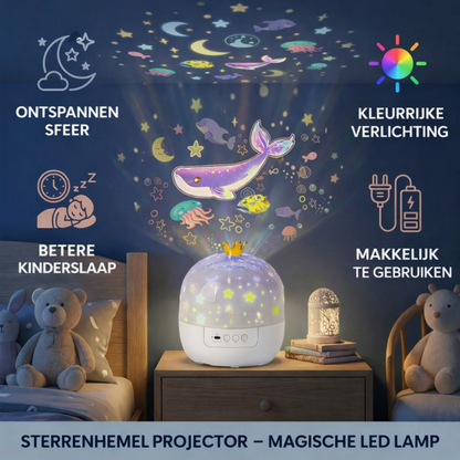 Kinderkamer Nachtlamp Sterrenhemel Projector LED Slaaplicht