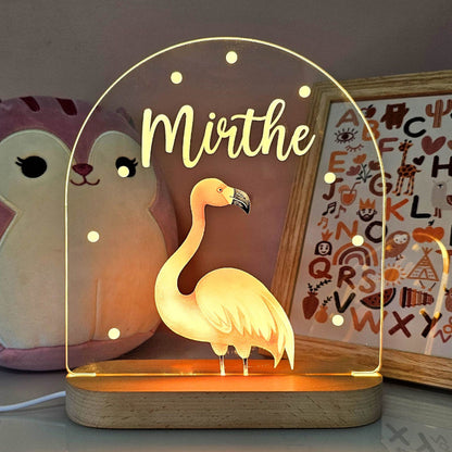 Kinderkamer Nachtlampje Houten Dier LED Lamp