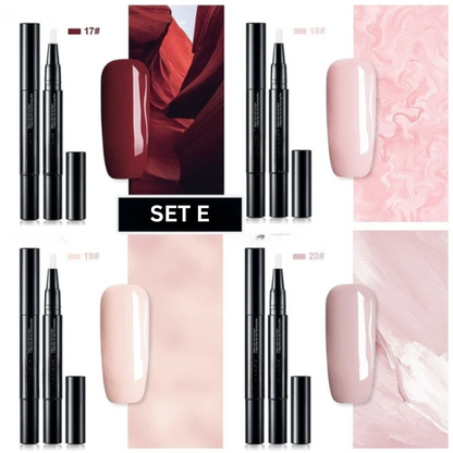 Nagellakstiften Set van 4 Langhoudend Gel Nagellak