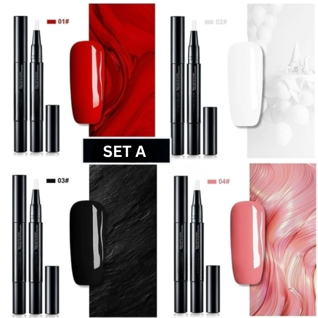 Nagellakstiften Set van 4 Langhoudend Gel Nagellak