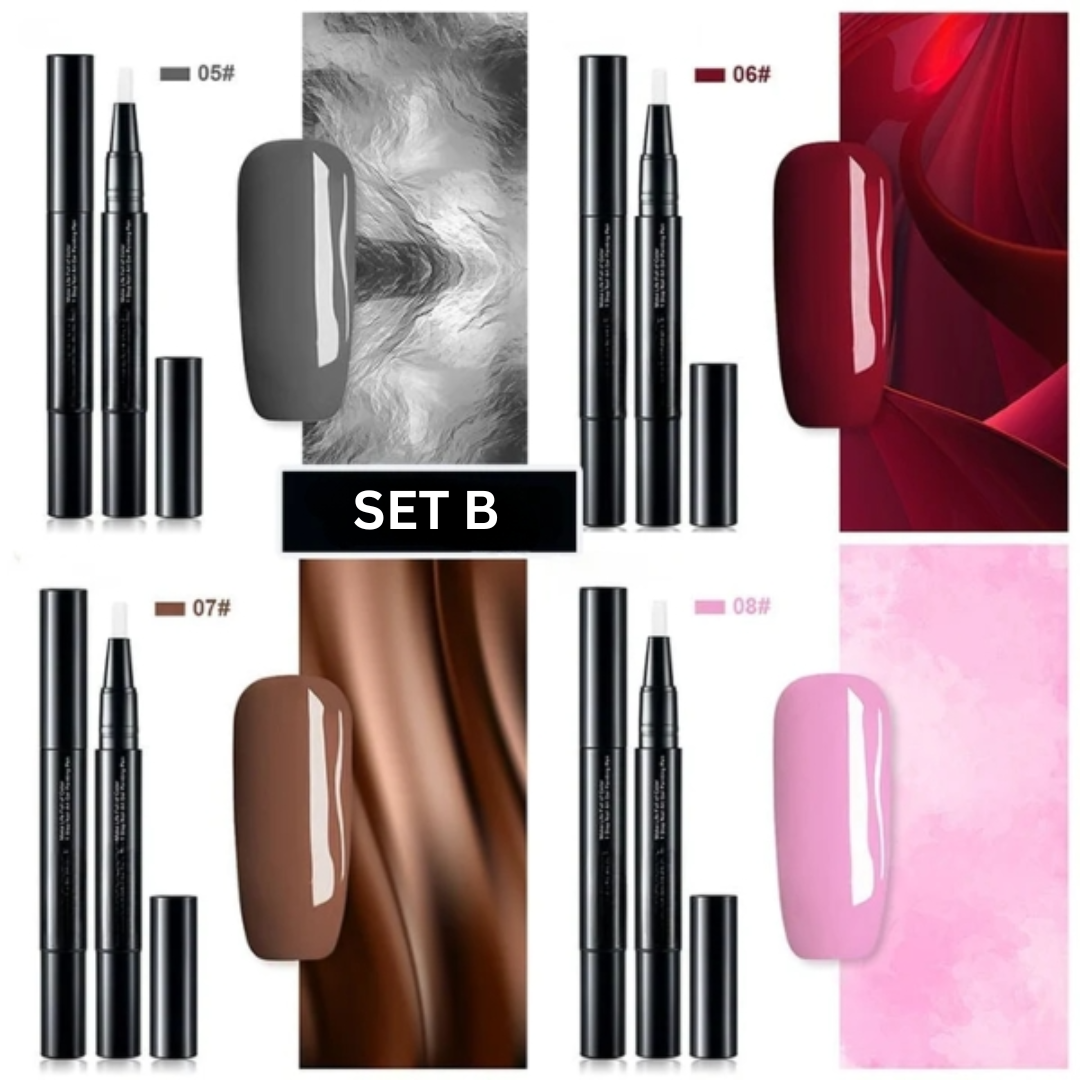 Nagellakstiften Set van 4 Langhoudend Gel Nagellak