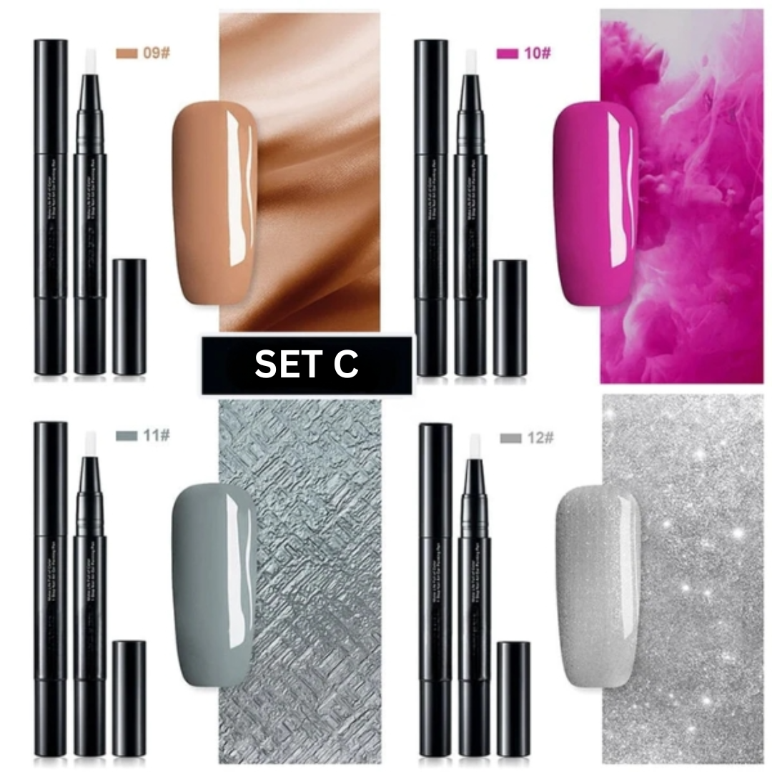 Nagellakstiften Set van 4 Langhoudend Gel Nagellak