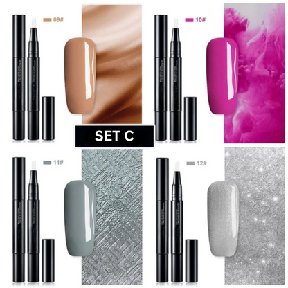 Nagellakstiften Set van 4 Langhoudend Gel Nagellak