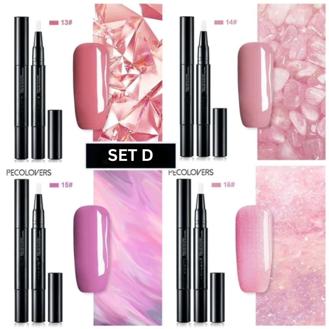 Nagellakstiften Set van 4 Langhoudend Gel Nagellak