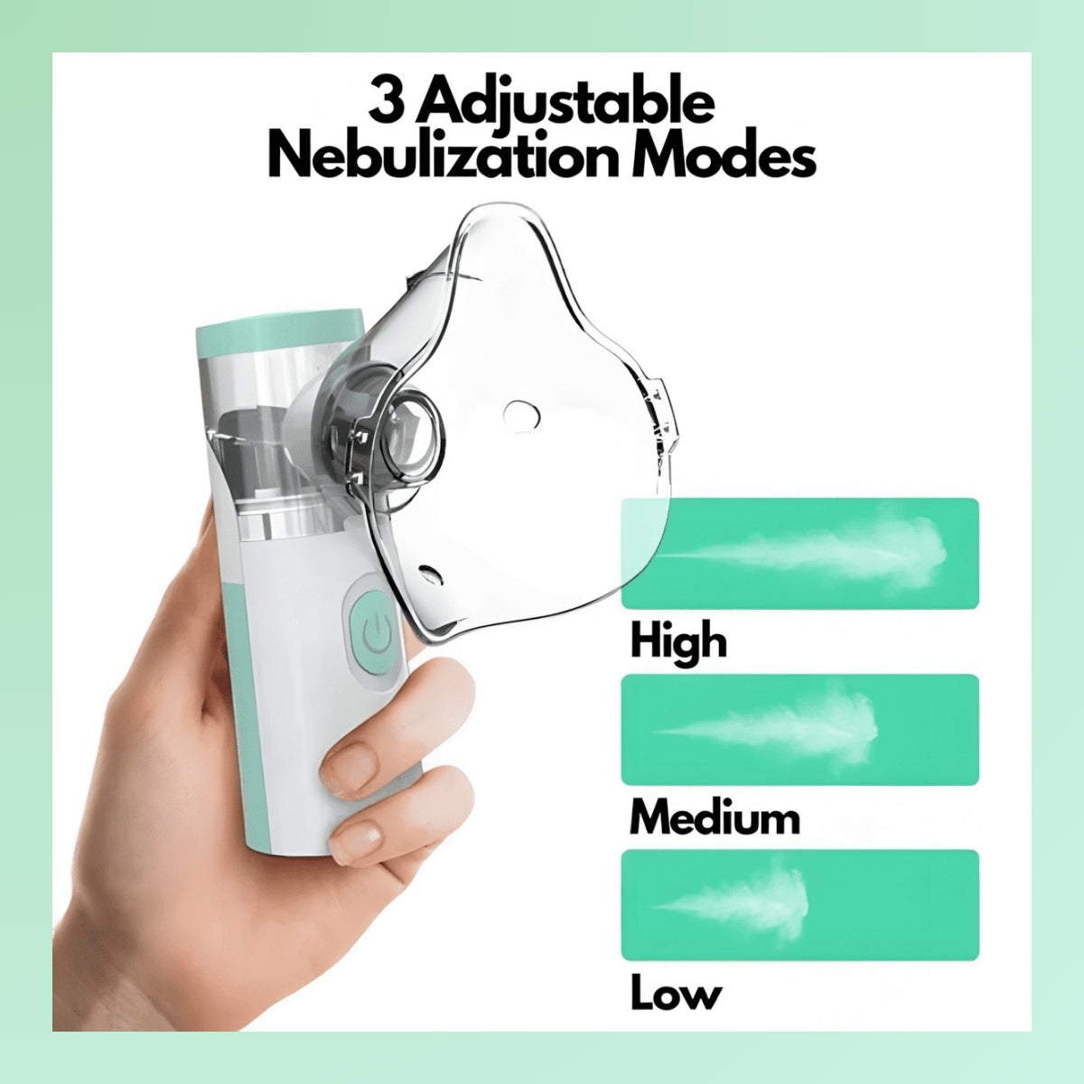 Portable Astma Inhalator Nebulisator Compact voor Thuis en Reizen