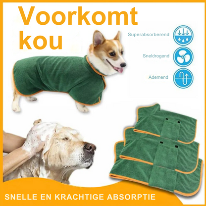 Hond Badjas Sneldrogend Comfortabel Verstelbaar voor Alle Hondenmaten