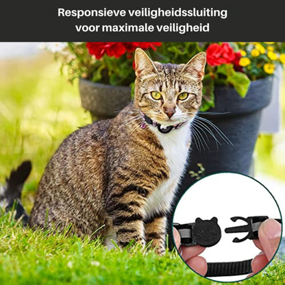 GPS Tracker Halsband voor Katten met Snelsluiting en Reflectie