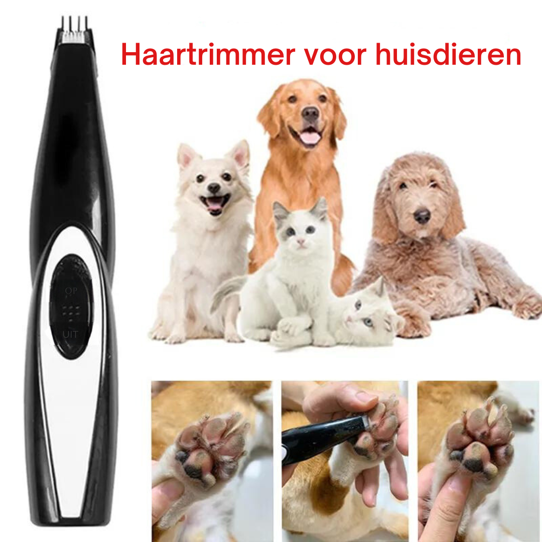 Hondenverzorgingsschaar Draadloos Roestvrij Stil en Oplaadbaar - Velinix