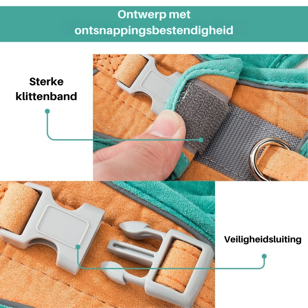 Kat Harnas en Leash Set - Verstelbaar, Comfortabel en Ademend voor Buiten