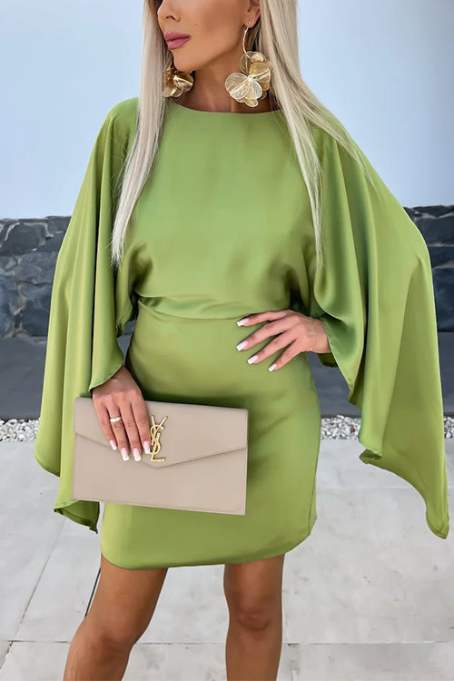 Noemi™ – Dames Jurk met Batwing Mouwen en Elegante Open Rug
