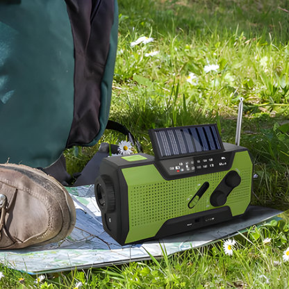 Zonne Radio Handzwengel Weerbericht Powerbank Oplaadbaar - Velinix