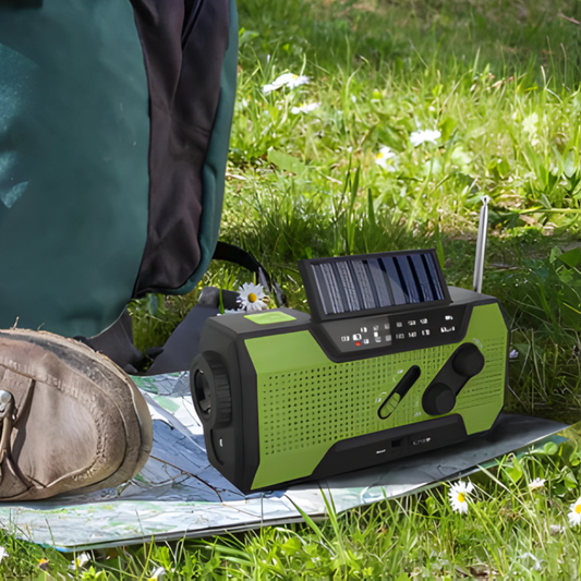 Zonne Radio Handzwengel Weerbericht Powerbank Oplaadbaar - Velinix