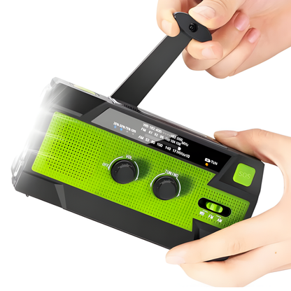 Zonne Radio Handzwengel Weerbericht Powerbank Oplaadbaar