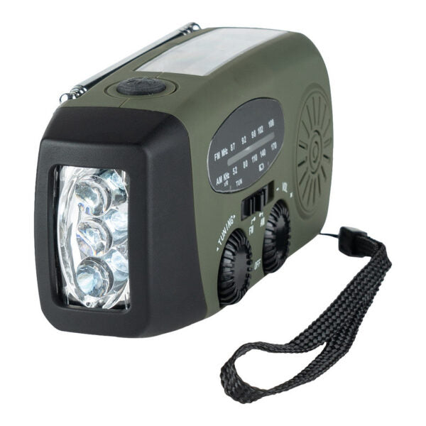 Noodradio met Zaklamp en Powerbank Compact Model