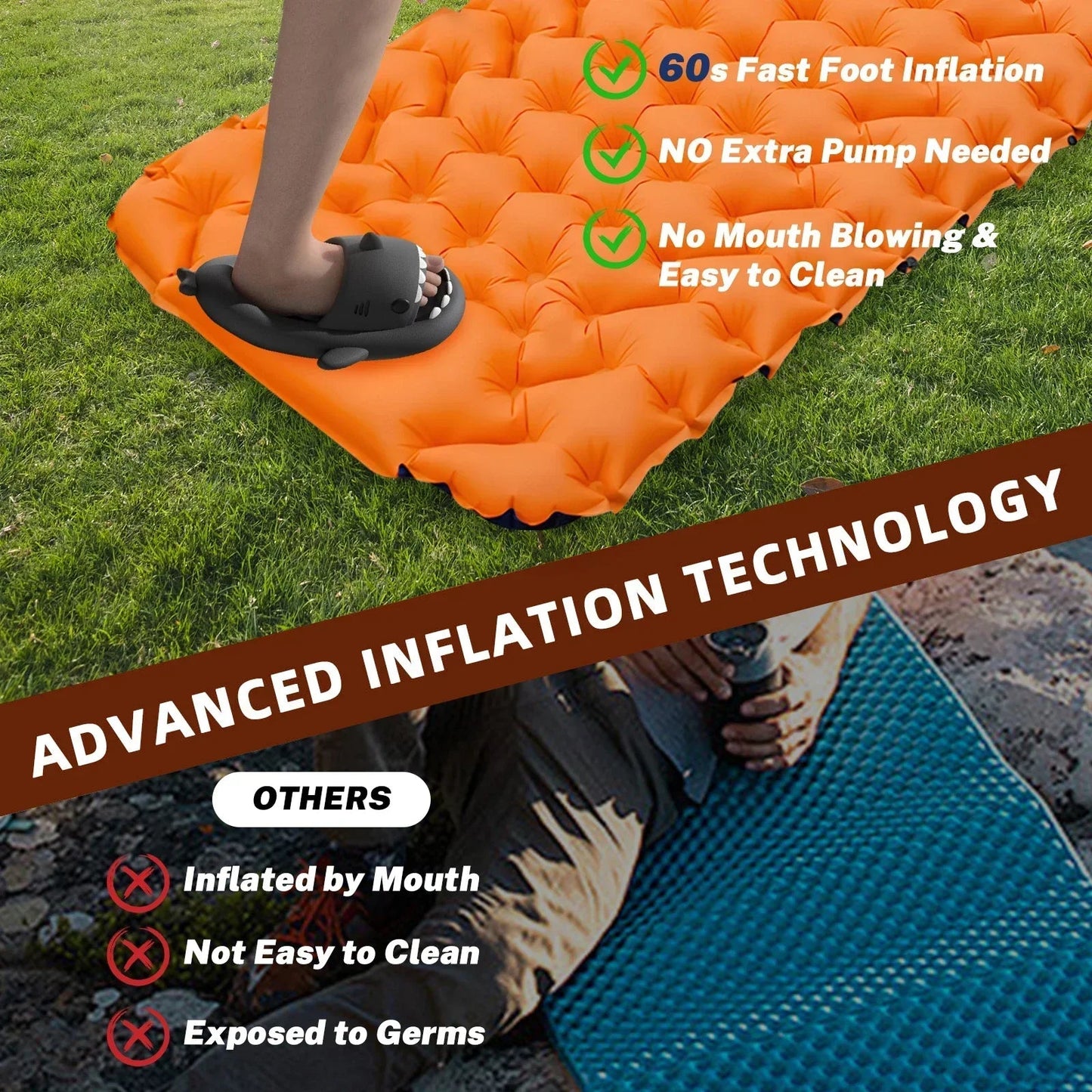 Nook Luchtbed – Comfortabel Camping Luchtbed met Ingebouwde Pomp en Waterbestendig Ontwerp 8