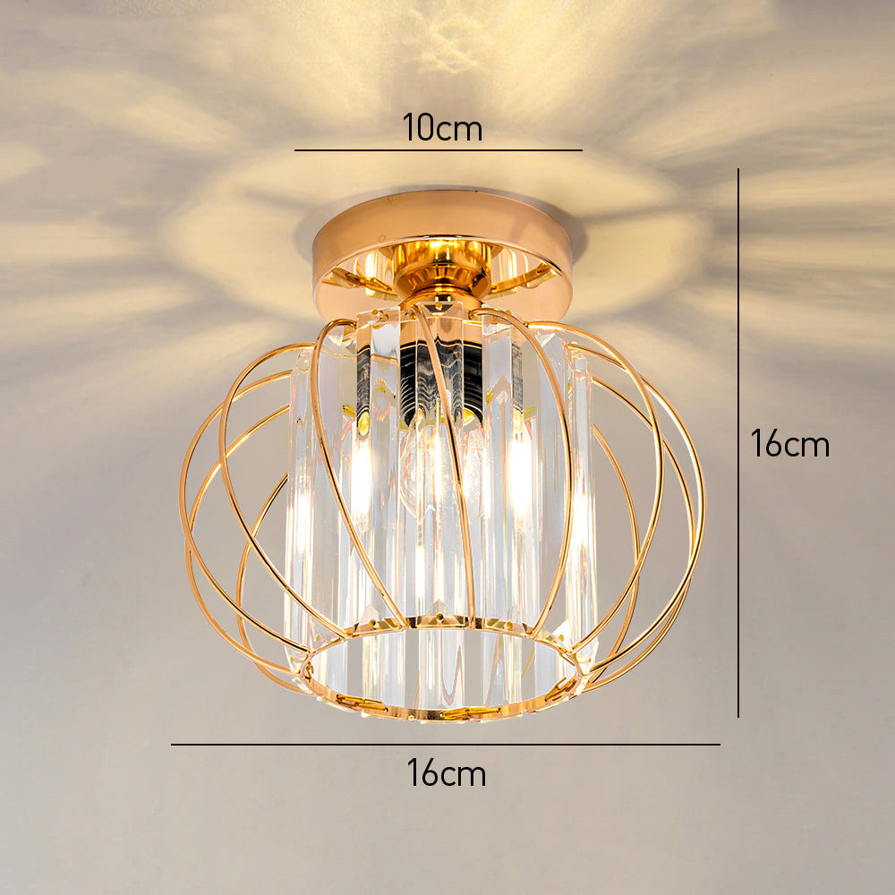 Scandinavische Plafondlamp Glas en Zwart Metaal Design