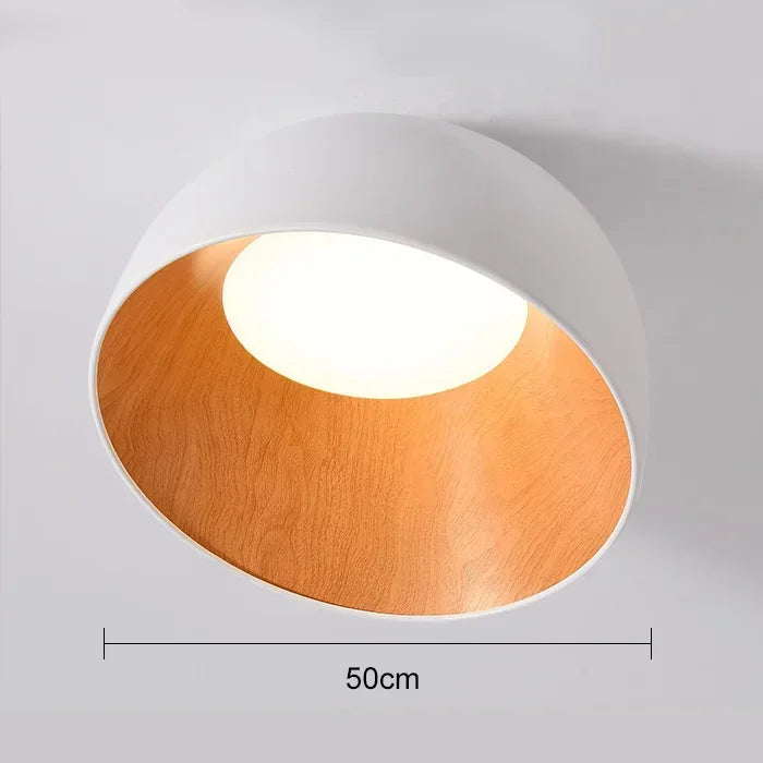 Houten LED Plafondlamp Scandinavisch Design voor Slaapkamer