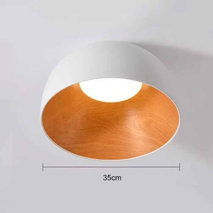 Houten LED Plafondlamp Scandinavisch Design voor Slaapkamer
