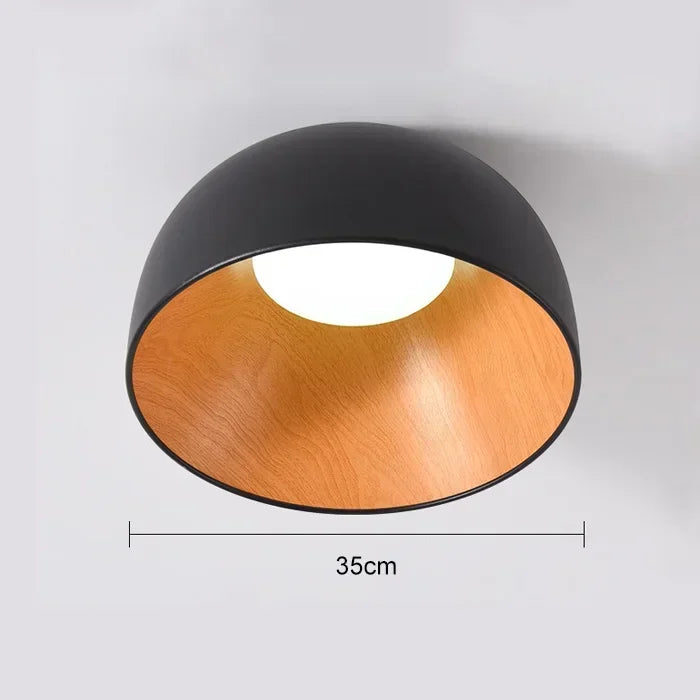 Houten LED Plafondlamp Scandinavisch Design voor Slaapkamer