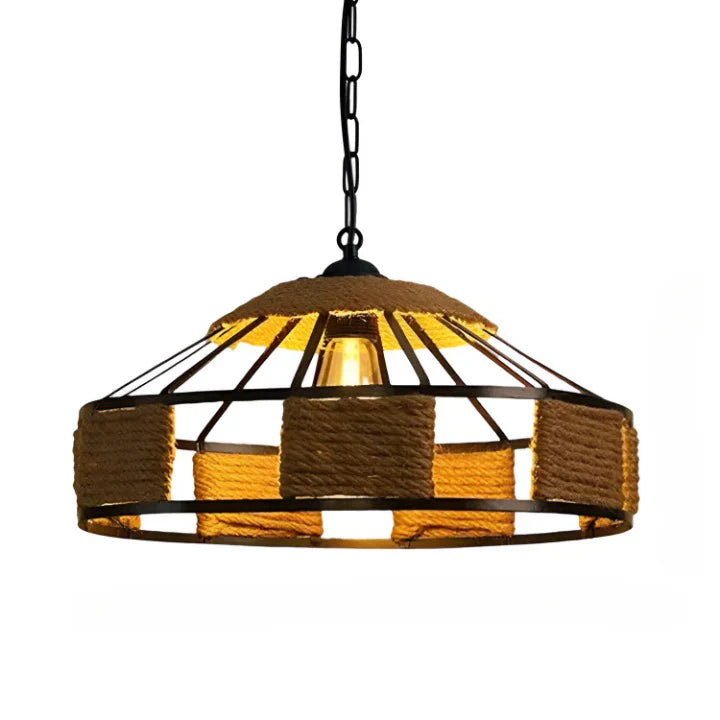 Industriële Hanglamp Hennep Touw Klassiek Design