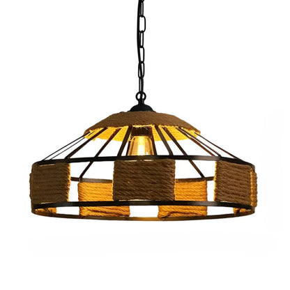 Industriële Hanglamp Hennep Touw Klassiek Design
