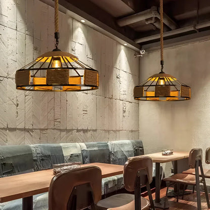 Industriële Hanglamp Hennep Touw Klassiek Design