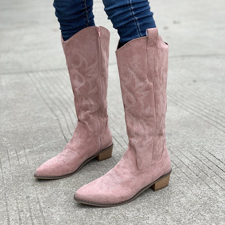 Dameslaarzen Western Stijl Comfortabele Laarzen voor Dames
