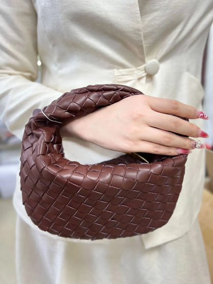 Dames Handtas Vlecht Design PU Leerlook Één Maat