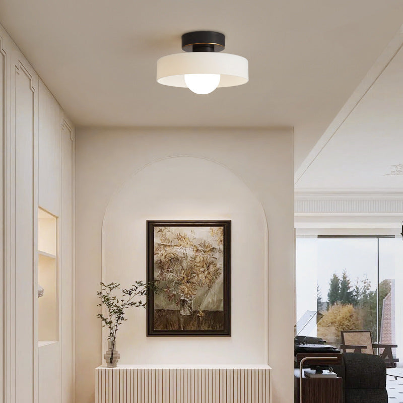 Bauhaus Plafondlamp Frans Design Glas en Messing E27 - Velinix