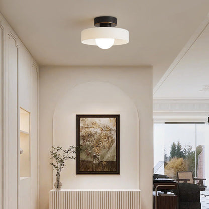 Bauhaus Plafondlamp Frans Design Glas en Messing E27 - Velinix