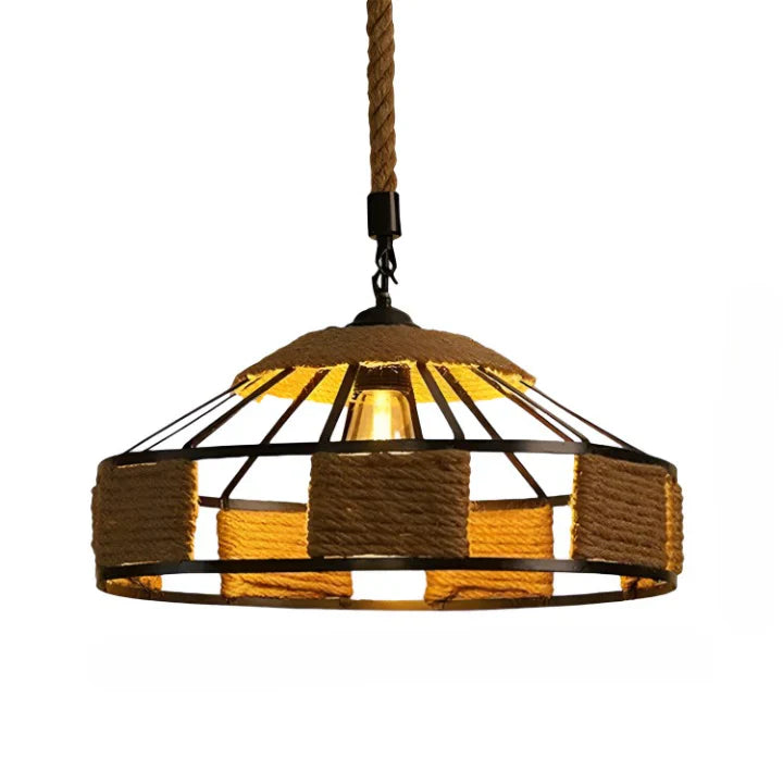 Industriële Hanglamp Hennep Touw Klassiek Design
