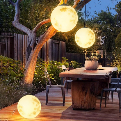 Maanhanglamp voor Buiten Zilveren Design