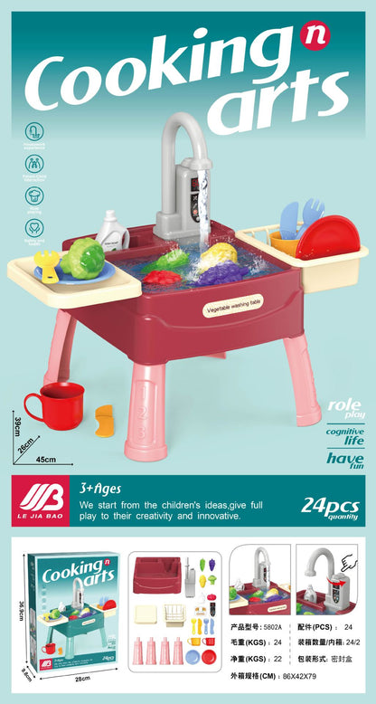 Kinder Speelkeuken met Kraan en Accessoires