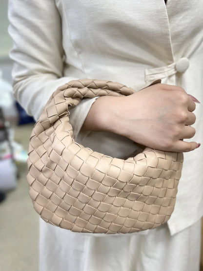 Dames Handtas Vlecht Design PU Leerlook Één Maat