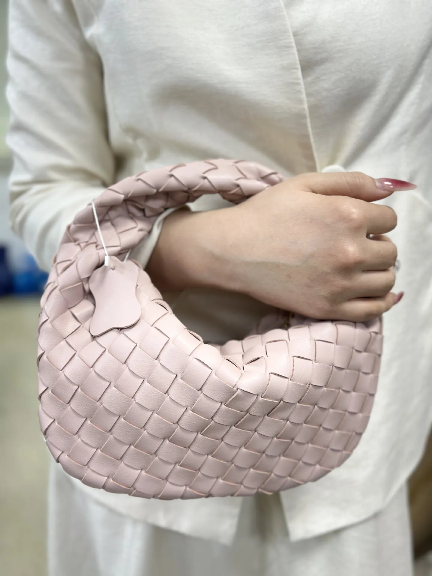 Dames Handtas Vlecht Design PU Leerlook Één Maat