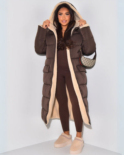 Dames Winterjas Omkeerbaar – Dubbelzijdig Design met Flatterende Snit