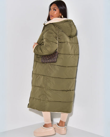 Dames Winterjas Omkeerbaar – Dubbelzijdig Design met Flatterende Snit
