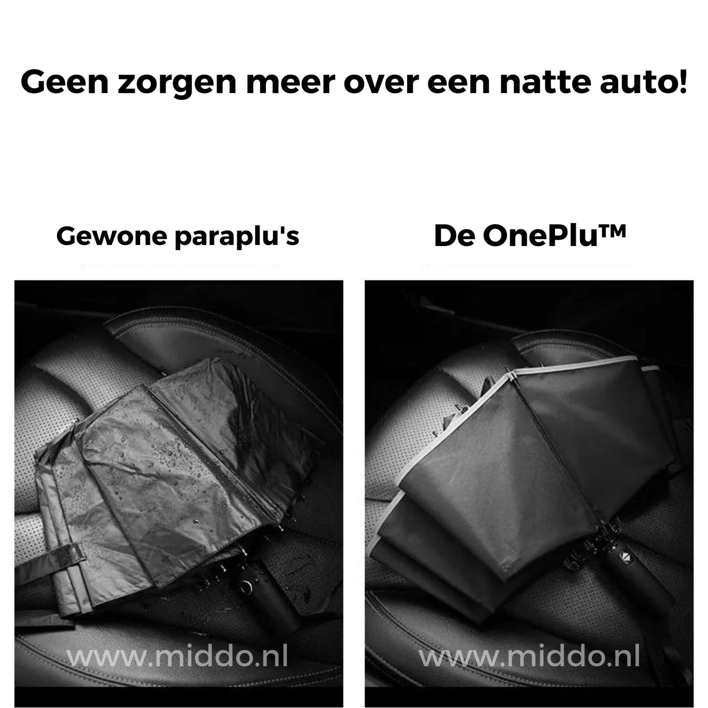 Automatische Paraplu Winddicht met Reflecterende Rand Elegant Design