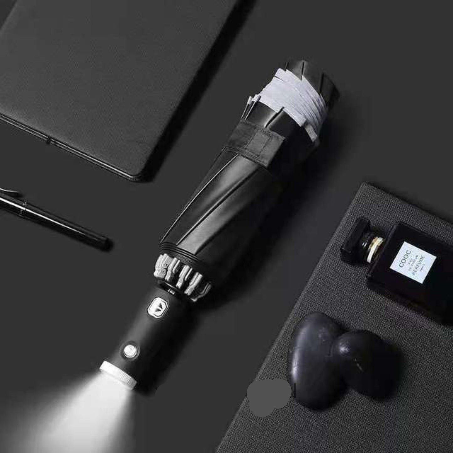 Automatische Paraplu Winddicht met Reflecterende Rand Elegant Design