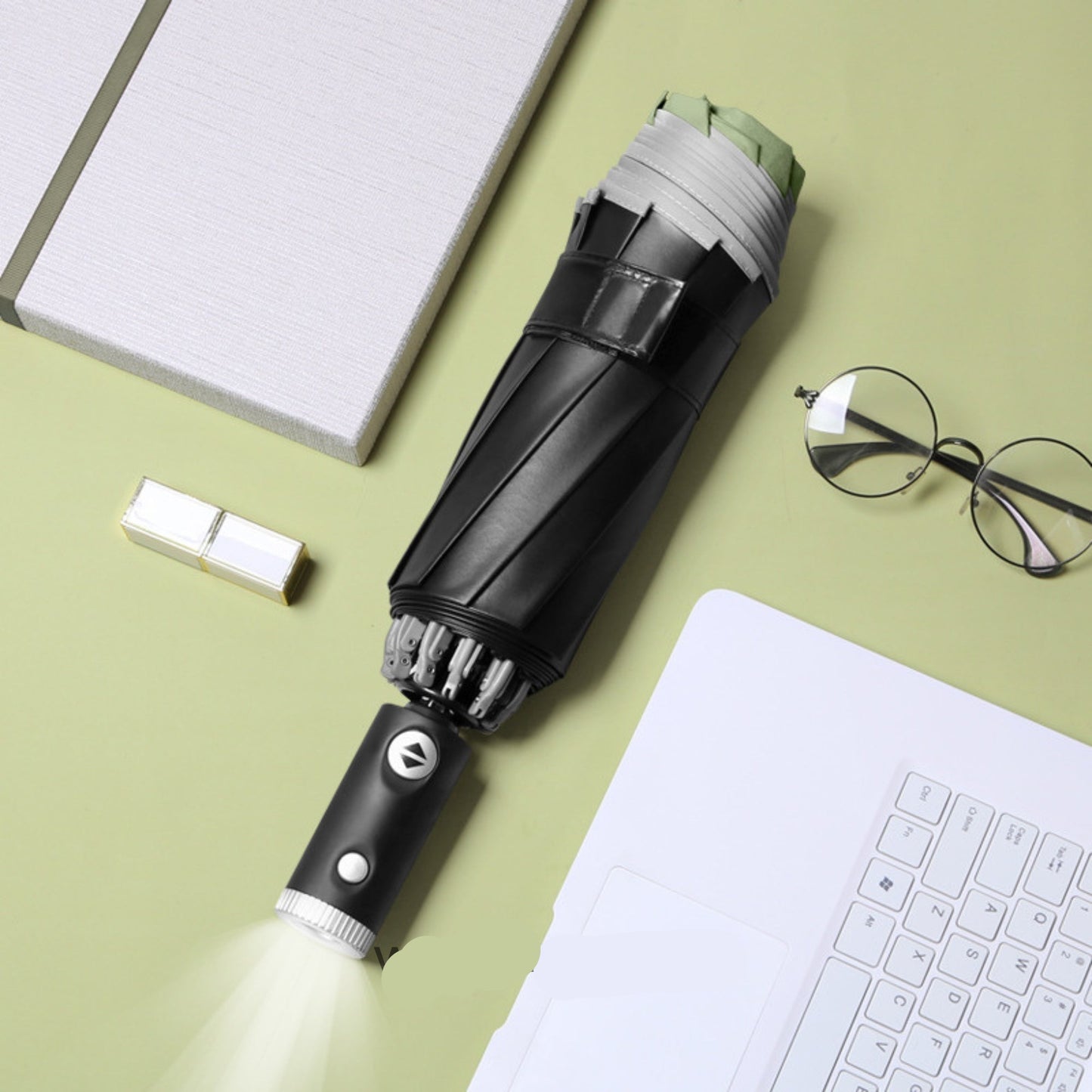 Automatische Paraplu Winddicht met Reflecterende Rand Elegant Design